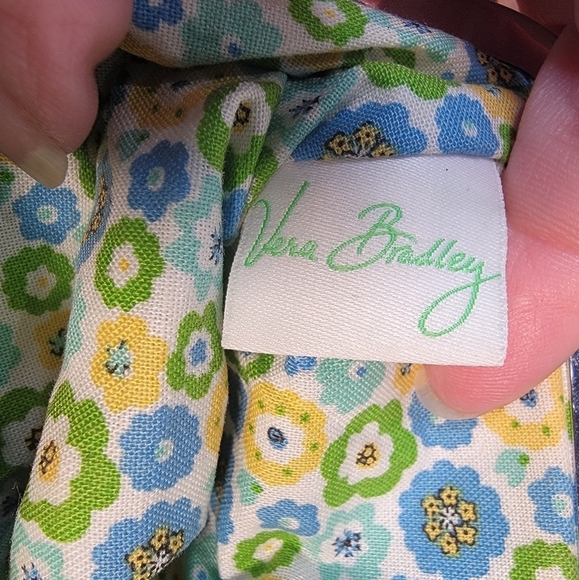 Vera Brandly English Meadow Floral Quilted Count Purse Small Kiss Lick Bag - Picture 12 of 16